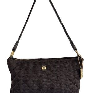 chocolate, brown Quilted Shoulder Bag